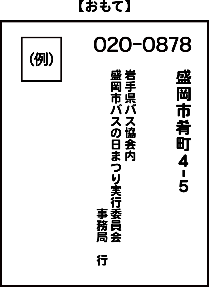 ハガキ記入例 おもて
