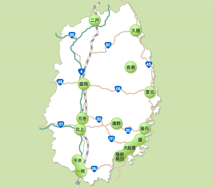 岩手県バス協会-都市間バスマップ